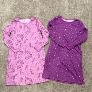 Carter's Pink Unicorn & Purple Star Girls' Nightgowns
